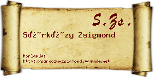 Sárközy Zsigmond névjegykártya