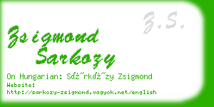 zsigmond sarkozy business card